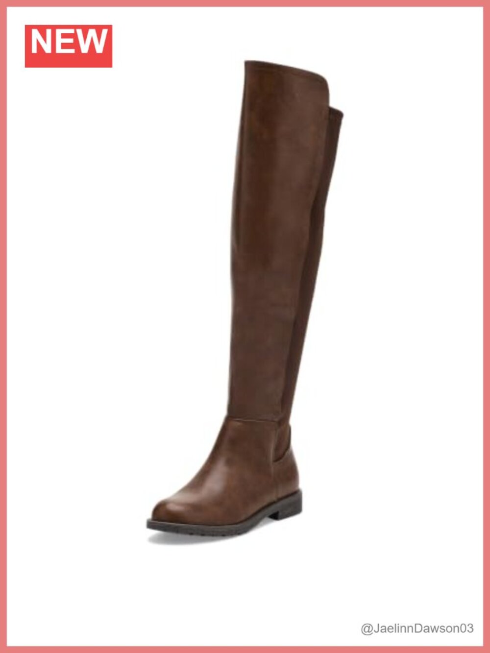 Women's Over Knee Stretch PU Block Heel Boots Round Toe Zip